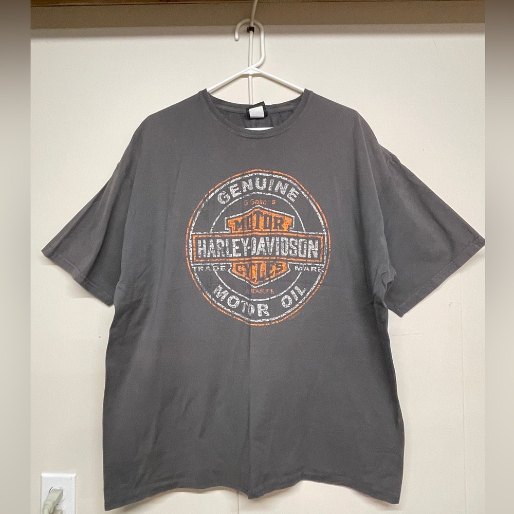 Distressed Graphic Bar & Shield Tee Shirt